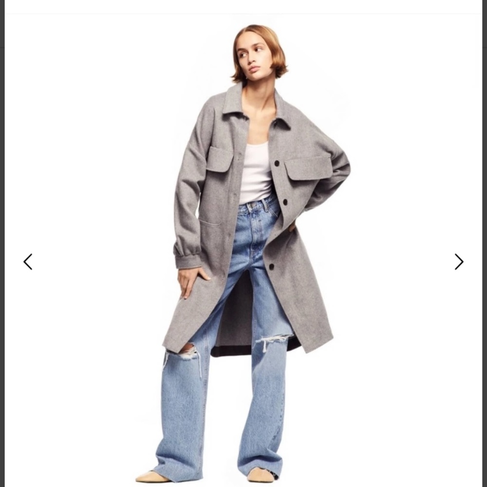 ZARA brand new never worn wool shirt jacket/coat oversized